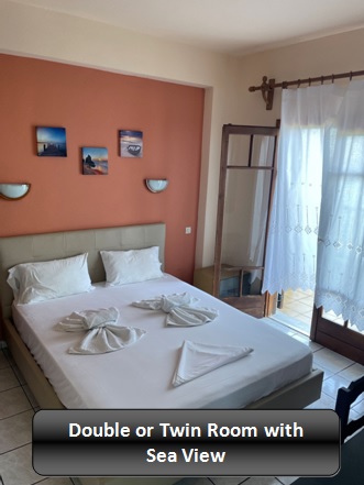Double Room with 1 Double Bed or 2 Single Beds and Sea View